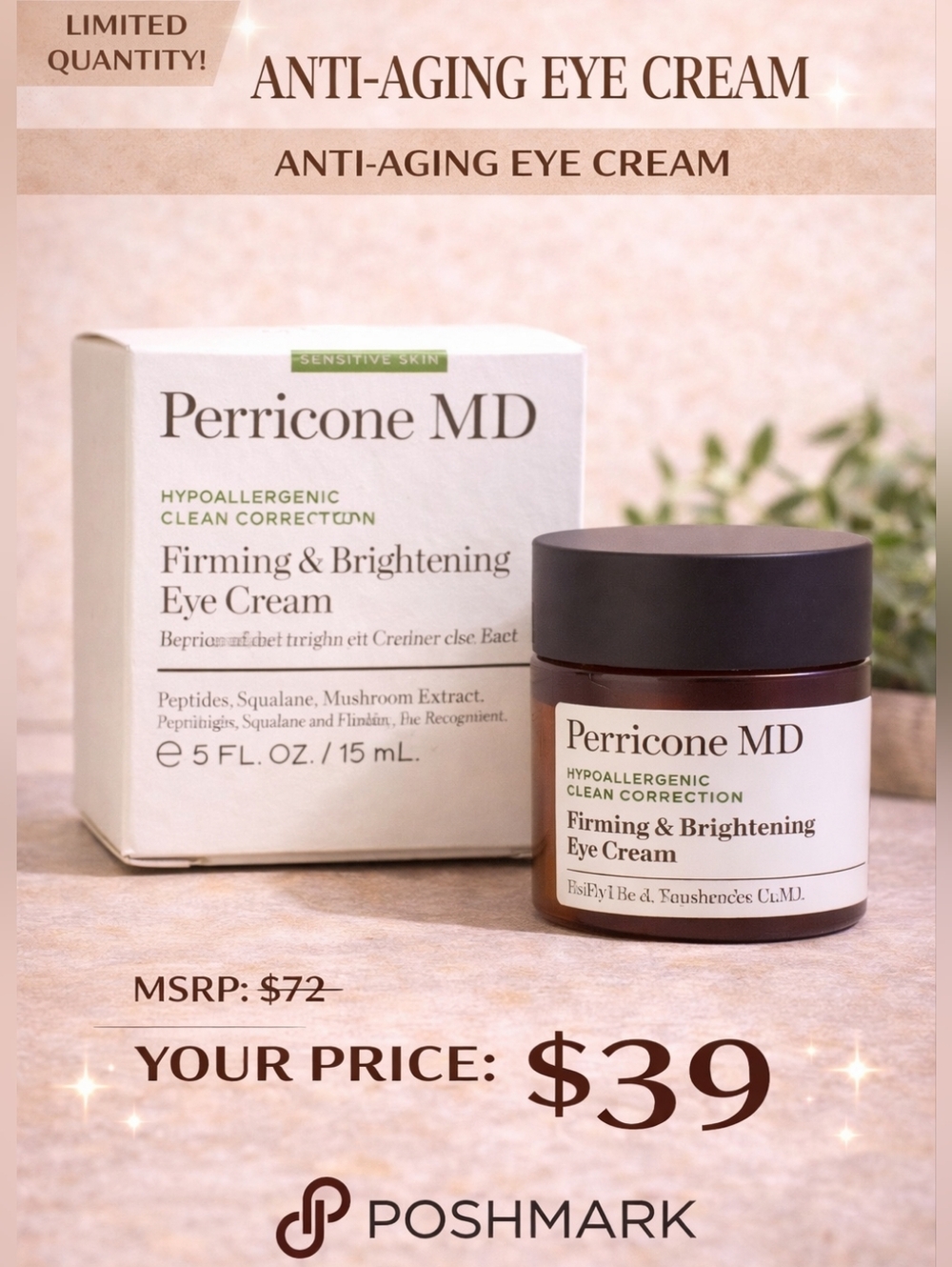 Perricone MD Firming & Brightening Eye Cream - Brown and White Packaging
